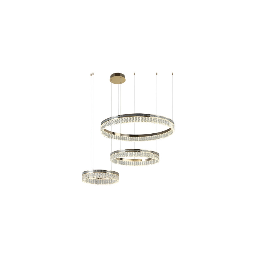 LED stlmiteľný krištáľový luster na lanku THALIA LED/120W/230V 3000-6000K + diaľkové ovládanie