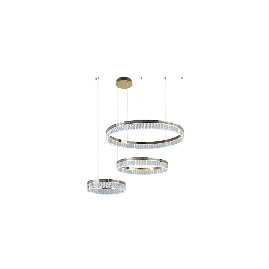 LED stlmiteľný krištáľový luster na lanku THALIA LED/120W/230V 3000-6000K + diaľkové ovládanie