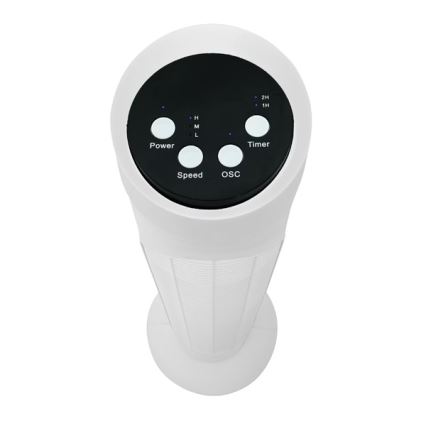 Stĺpový ventilátor 50W/230V 83 cm biela + diaľkové ovládanie