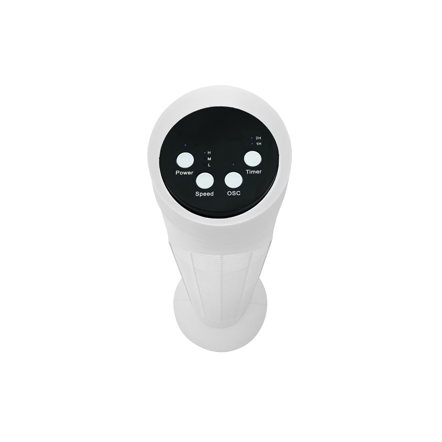 Stĺpový ventilátor 50W/230V 83 cm biela + diaľkové ovládanie