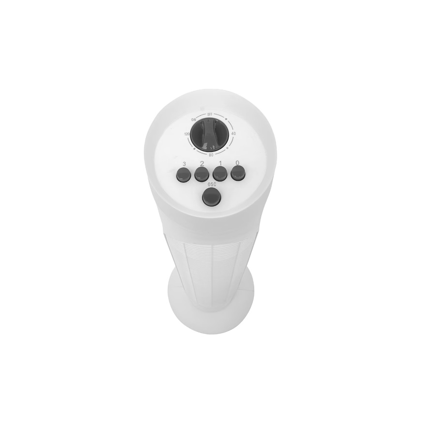 Stĺpový ventilátor 50W/230V 83 cm biely
