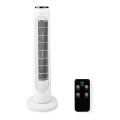 Stĺpový ventilátor 50W/230V biela + diaľkové ovládanie