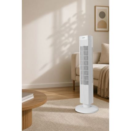 Stĺpový ventilátor 50W/230V biely