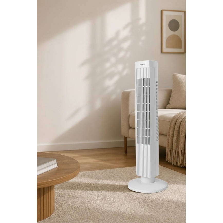 Stĺpový ventilátor 50W/230V biely