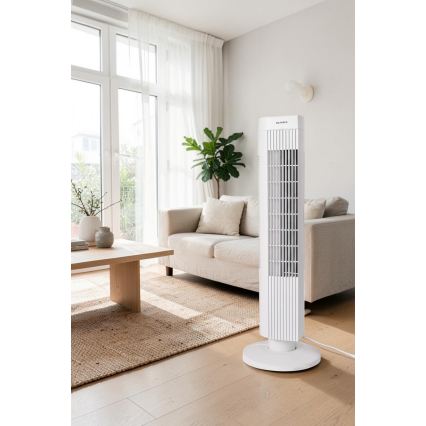 Stĺpový ventilátor 50W/230V biely