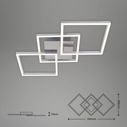 Stmievané LED stropné svietidlo LED/36W/230V 3000K matný chróm