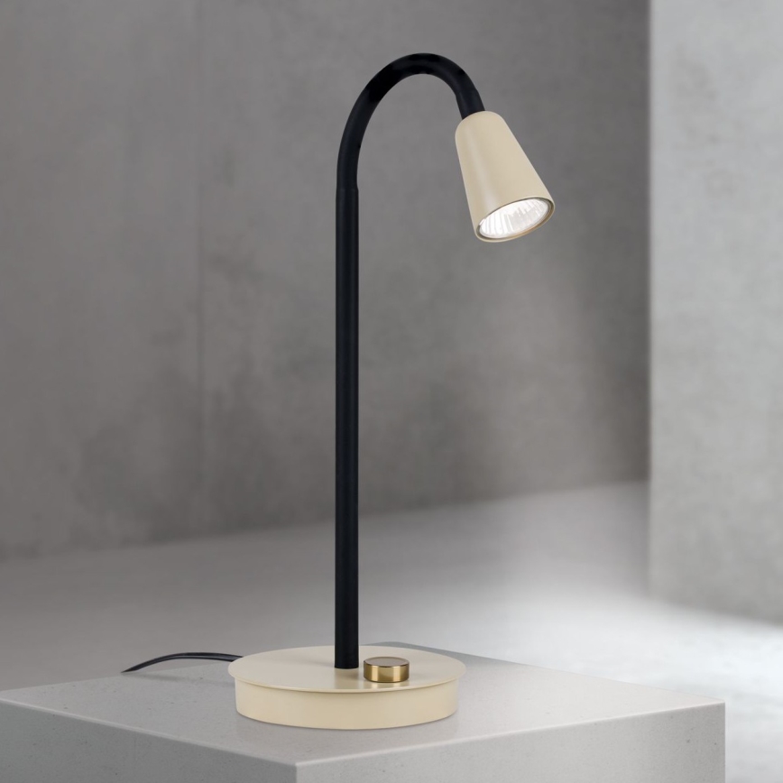 Stmievateľná flexibilná stolová lampa DOTTY 1xGU10/10W/230V béžová/čierna