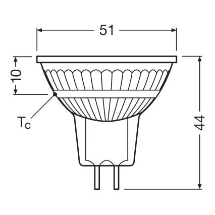 LED Stmievateľná reflektorová žiarovka MR16 GU5,3/5,3W/12V 2700K 36° CRI 97 - Ledvance