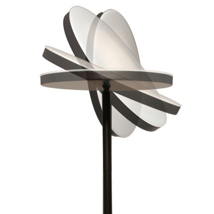 LED stmievateľná stojacia lampa NORA LED/25W/230V 2200/3000/4000K + LED/5W 3000K čierna + diaľkové ovládanie