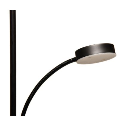 LED stmievateľná stojacia lampa NORA LED/25W/230V 2200/3000/4000K + LED/5W 3000K čierna + diaľkové ovládanie