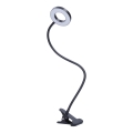 Stmievateľná LED stolná lampa s klipom LED/8W/230V 3000/4000/5000K čierna