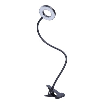 Stmievateľná LED stolná lampa s klipom LED/8W/230V 3000/4000/5000K čierna