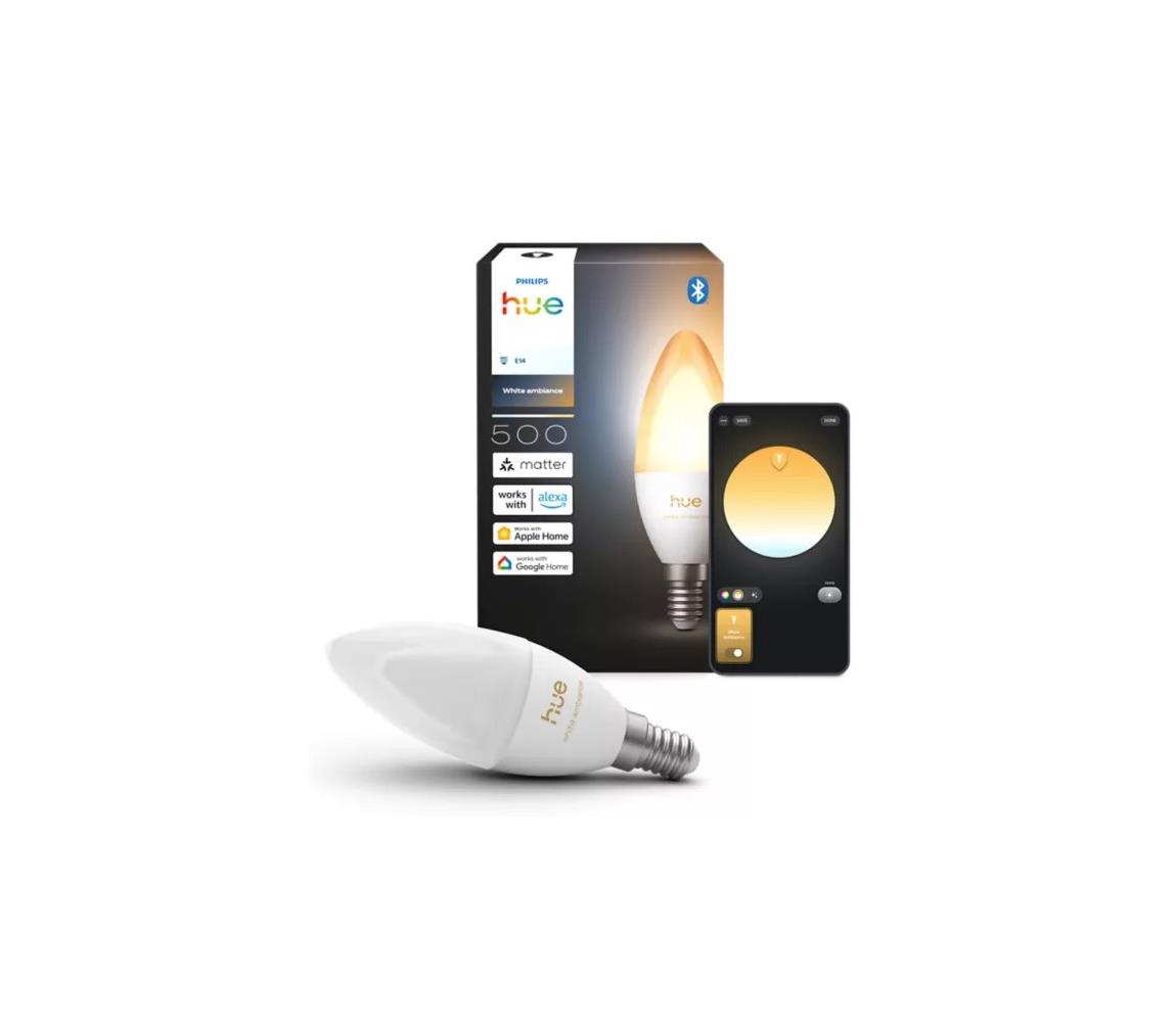 Stmievateľná LED žiarovka Philips Hue White Ambiance B39 E14/3,7W/230V 1000-20000K 8721103099426