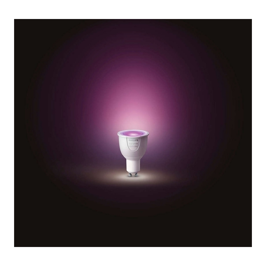 LED Stmievateľná žiarovka Philips HUE WHITE AND COLOR AMBIANCE GU10/5,7W/230V