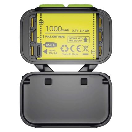 Stmievateľná nabíjateľná čelovka LED/3xAAA/1000 mAh 3,7V