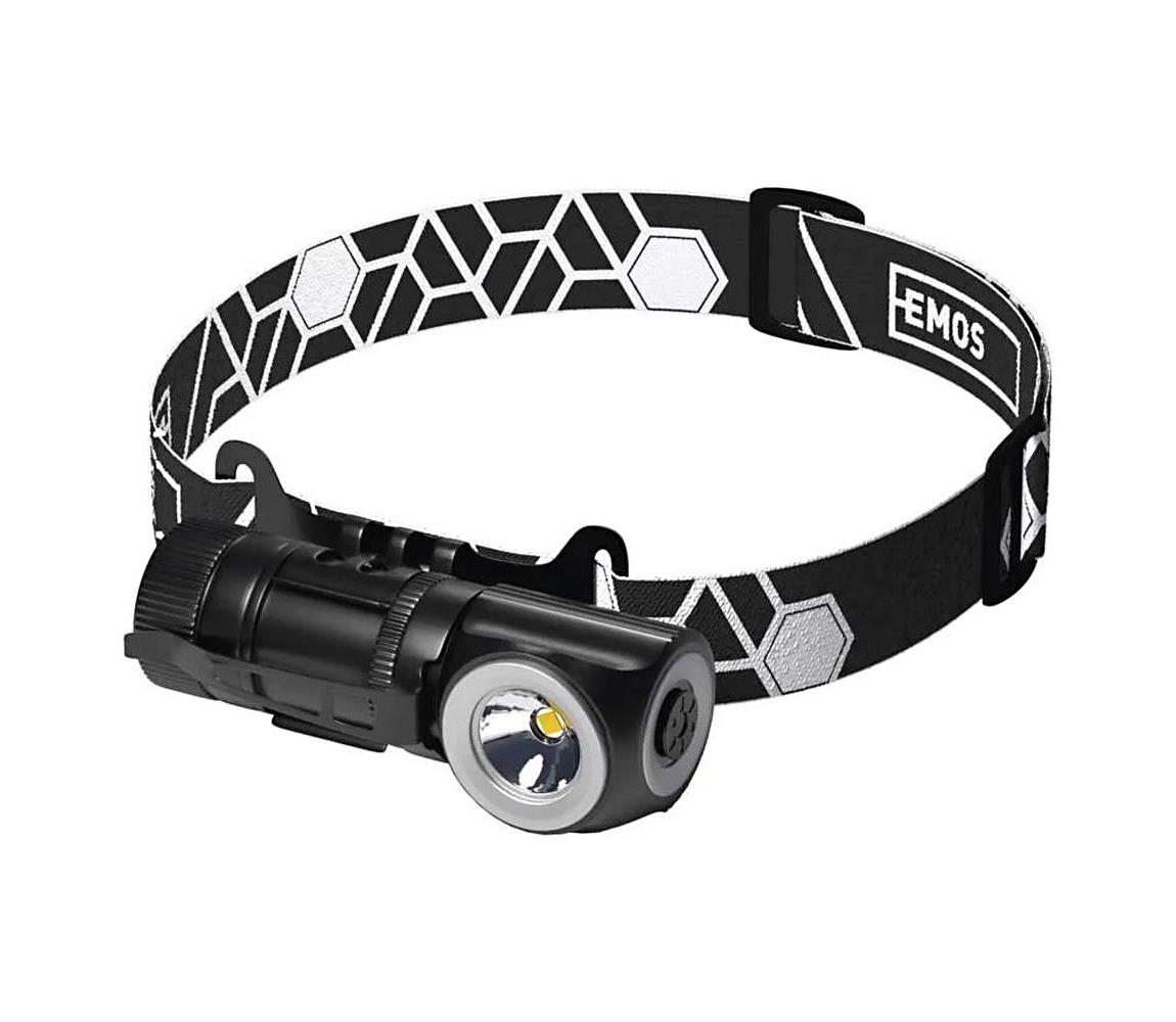 Stmievateľná nabíjateľná LED čelovka/800 mAh 3,7 V P3544