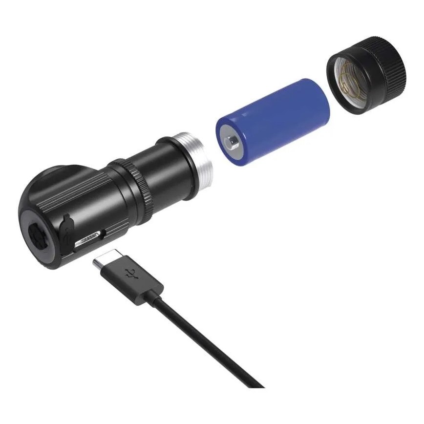 Stmievateľná nabíjateľná LED čelovka/800 mAh 3,7 V