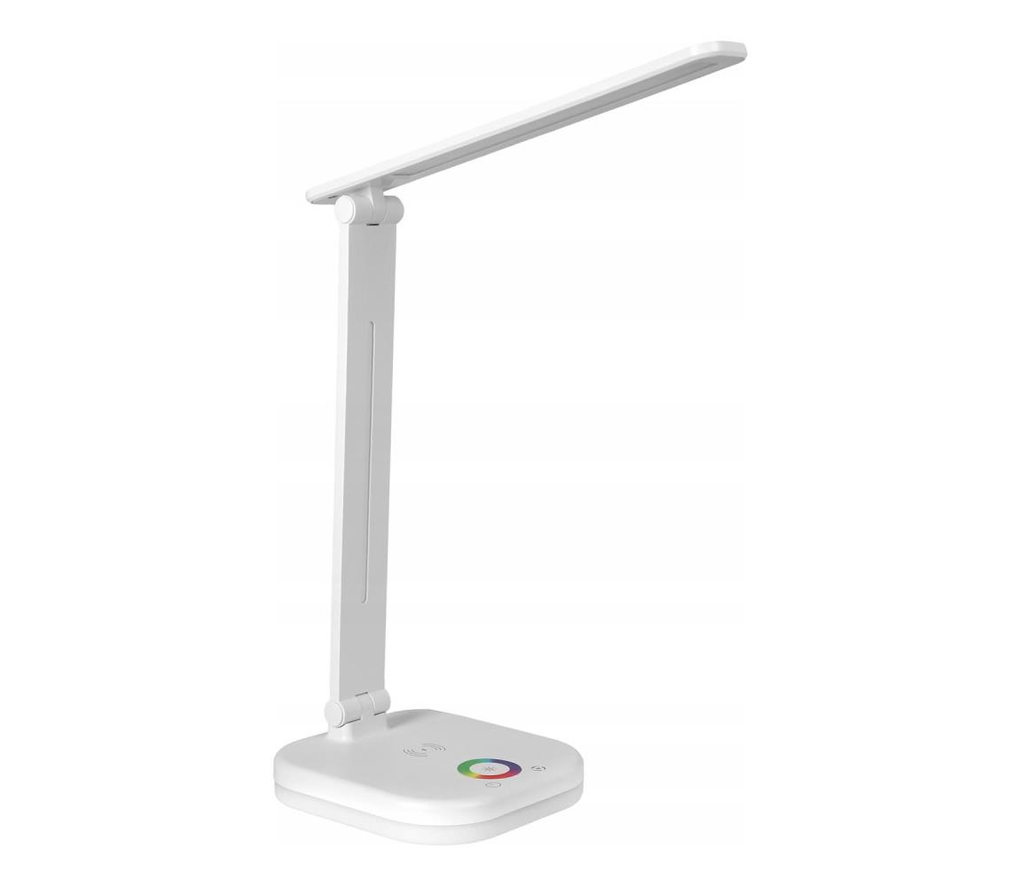 SmartLED Stmievateľná stolná lampa LED RGBW s bezdrôtovým nabíjaním, 7W/5V USB, biela 1225