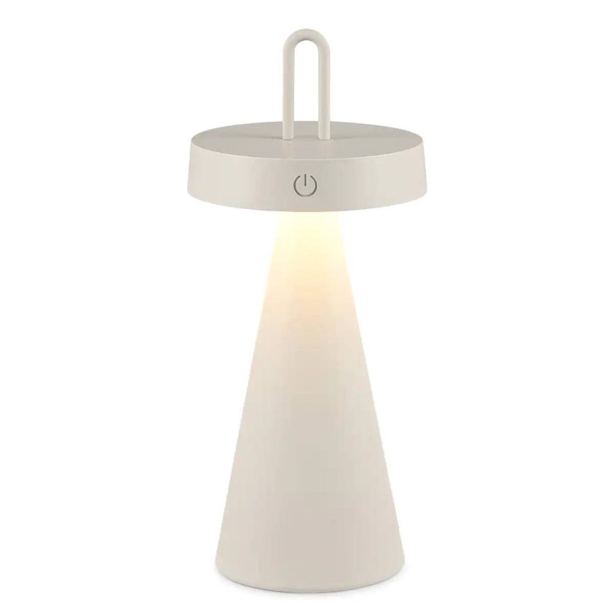 LED stmievateľná vonkajšia nabíjacia dotyková stolná lampa HALO LED/1,5W/3,7V 3000 mAh IP44 sivá