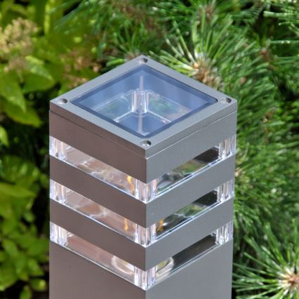 LED RGBW stmievateľné vonkajšie svietidlo TEKSAS 1xE27/12W/230V 2700-6500K 74 cm IP44 antracit