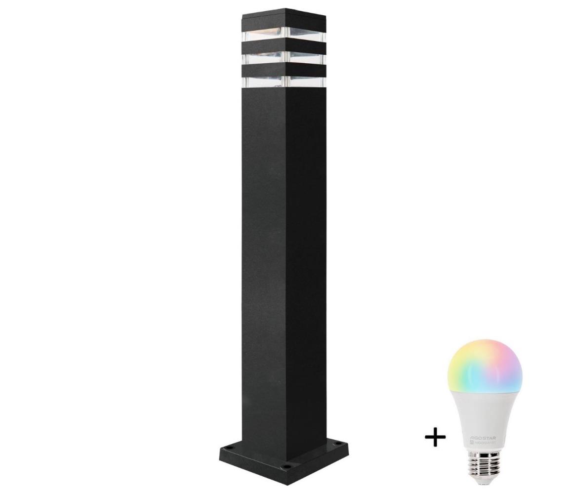 Stmievateľné LED RGBW vonkajšie svietidlo TEKSAS 1xE27/9W/230V 74 cm IP44 antracit SA1551+AI0819