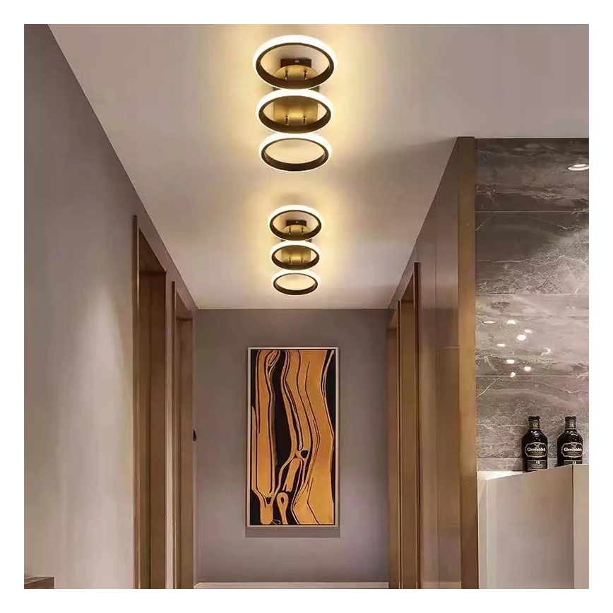 Stmievateľné LED stropné svietidlo LED/30W/230V 3000-6500K čierna Wi-Fi Tuya + diaľkové ovládanie