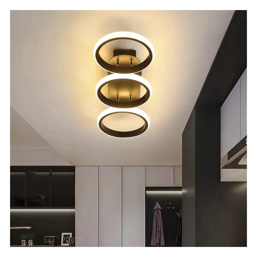 Stmievateľné LED stropné svietidlo LED/30W/230V 3000-6500K čierna Wi-Fi Tuya + diaľkové ovládanie