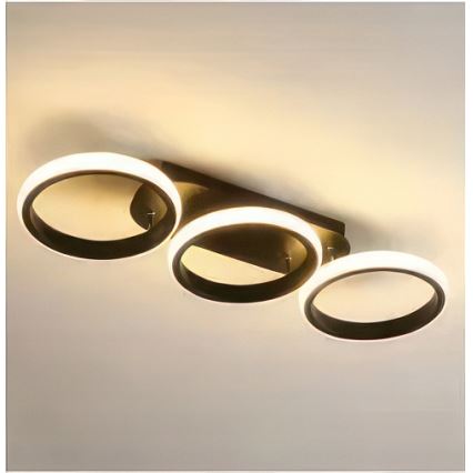 Stmievateľné LED stropné svietidlo LED/30W/230V 3000-6500K čierna Wi-Fi Tuya + diaľkové ovládanie