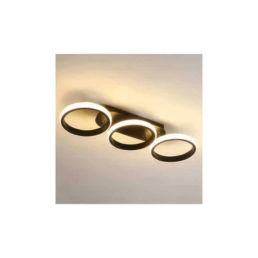 Stmievateľné LED stropné svietidlo LED/30W/230V 3000-6500K čierna Wi-Fi Tuya + diaľkové ovládanie