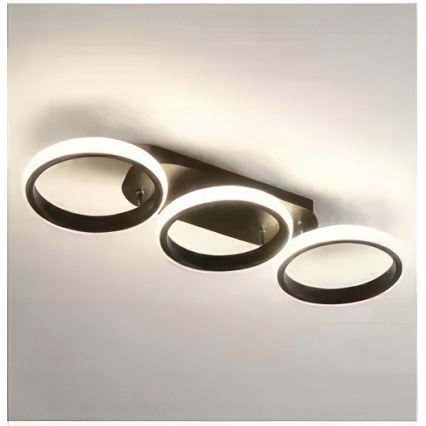 Stmievateľné LED stropné svietidlo LED/30W/230V 3000-6500K čierna Wi-Fi Tuya + diaľkové ovládanie