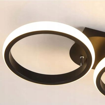 Stmievateľné LED stropné svietidlo LED/30W/230V 3000-6500K čierna Wi-Fi Tuya + diaľkové ovládanie