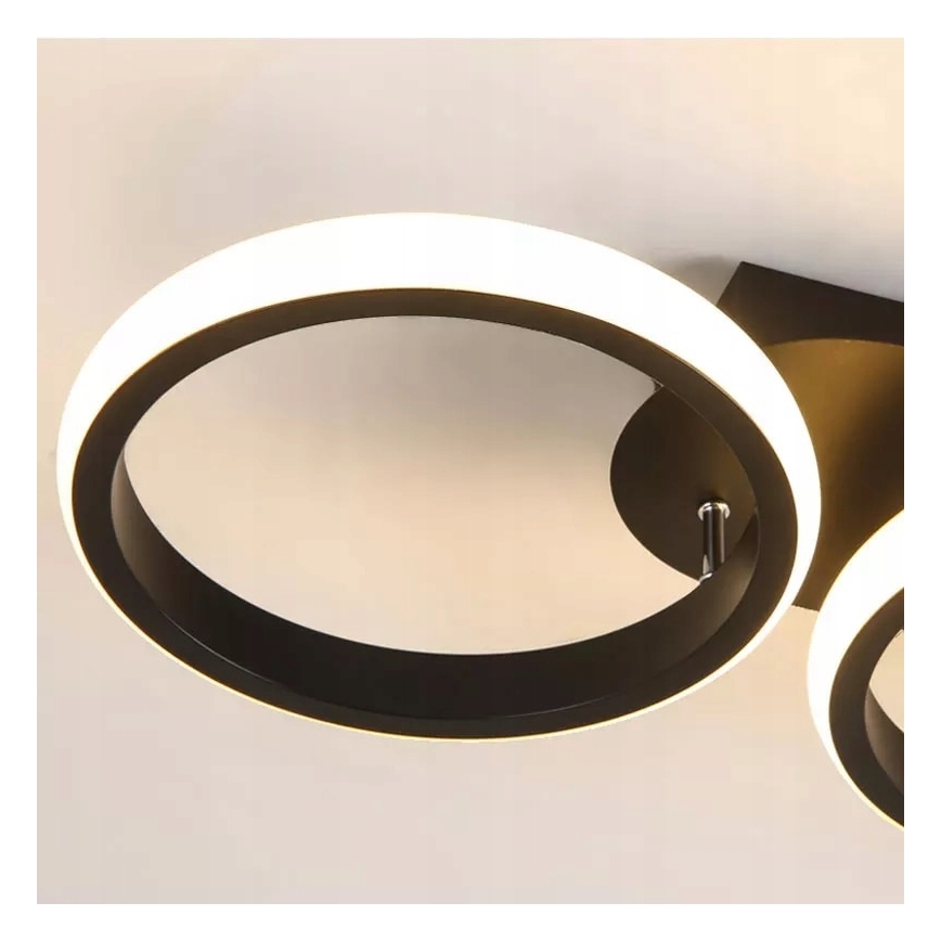 Stmievateľné LED stropné svietidlo LED/30W/230V 3000-6500K čierna Wi-Fi Tuya + diaľkové ovládanie