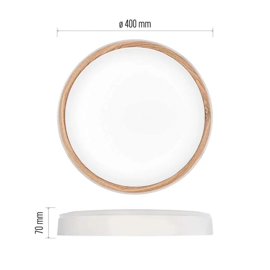 Stmievateľné stropné LED svietidlo ILVI LED/30W/230V 2700-6500K pr. 40 cm biela/béžová + diaľkové ovládanie