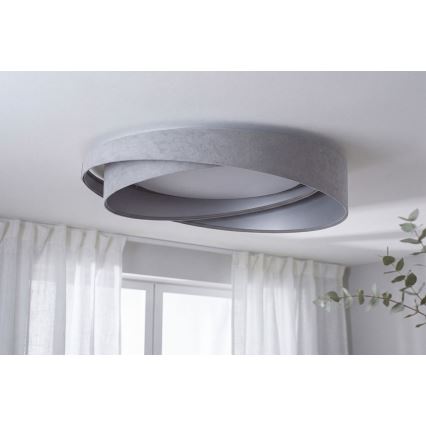 LED stmievateľné stropné svietidlo SMART GALAXY MODERN LED/24W/230V 3000-6500K pr. 55 cm sivá/strieborná + diaľkové ovládanie