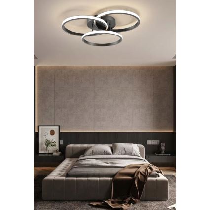 LED Stmievateľné stropné svietidlo LED/70W/230V 3000-6500K čierne + diaľkové ovládanie