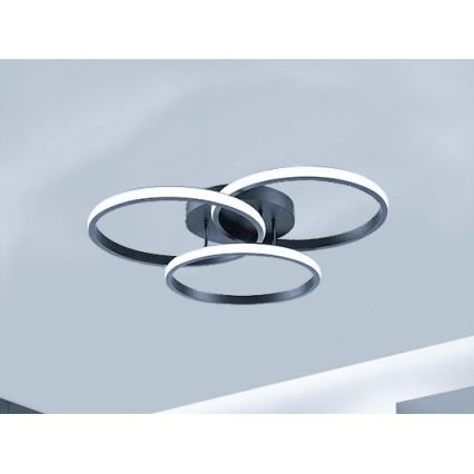 LED Stmievateľné stropné svietidlo LED/70W/230V 3000-6500K čierne + diaľkové ovládanie