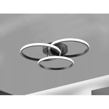 LED Stmievateľné stropné svietidlo LED/70W/230V 3000-6500K čierne + diaľkové ovládanie