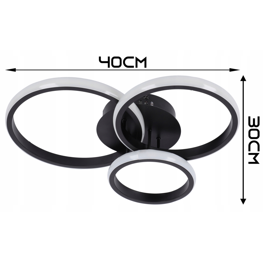 LED Stmievateľné stropné svietidlo LED/70W/230V 3000-6500K čierne + diaľkové ovládanie