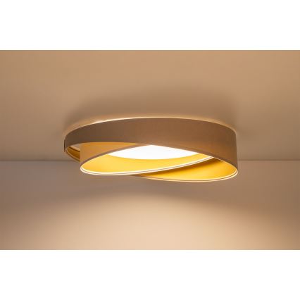 LED stmievateľné stropné svietidlo SMART GALAXY MODERN LED/24W/230V 3000-6500K pr. 55 cm béžová/biela/zlatá + diaľkové ovládanie