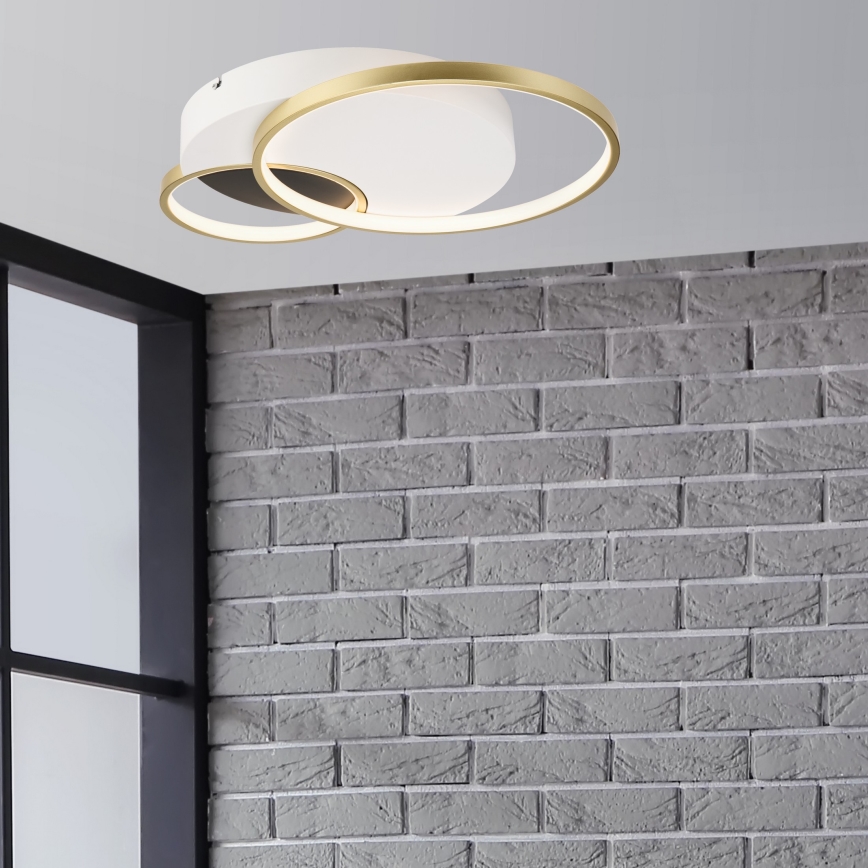 Stmievateľné stropné svietidlo BENITO LED/31W/230V 3000-6500K biela/zlatá