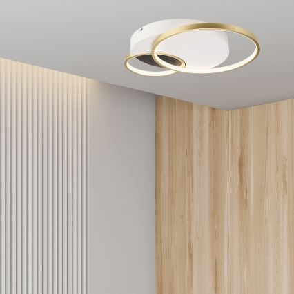 Stmievateľné stropné svietidlo BENITO LED/31W/230V 3000-6500K biela/zlatá