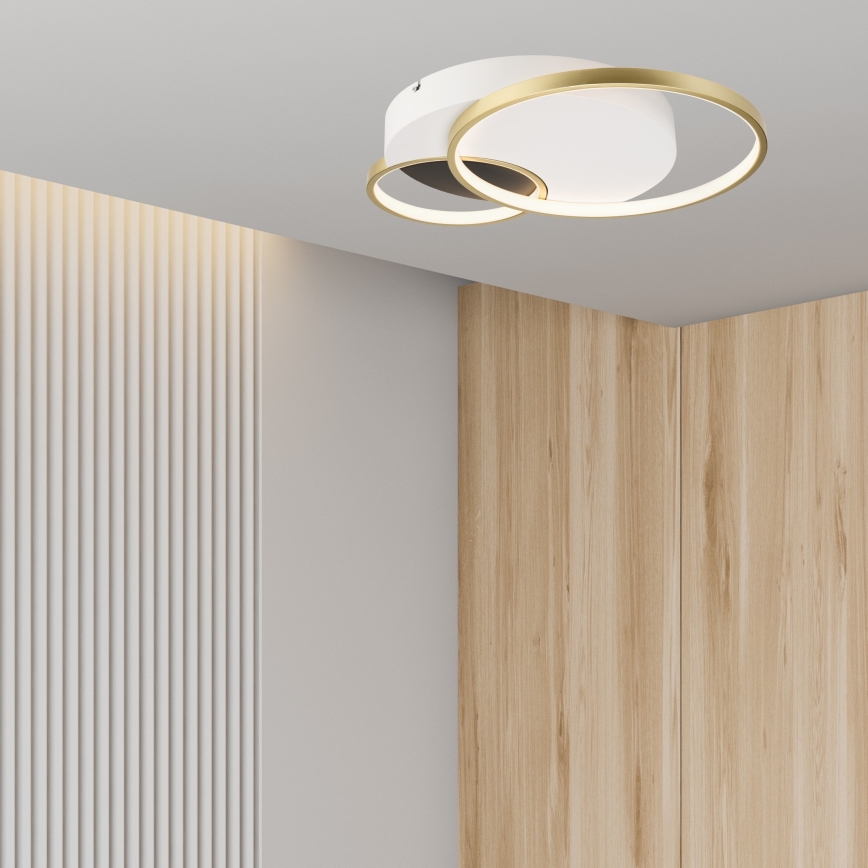 Stmievateľné stropné svietidlo BENITO LED/31W/230V 3000-6500K biela/zlatá