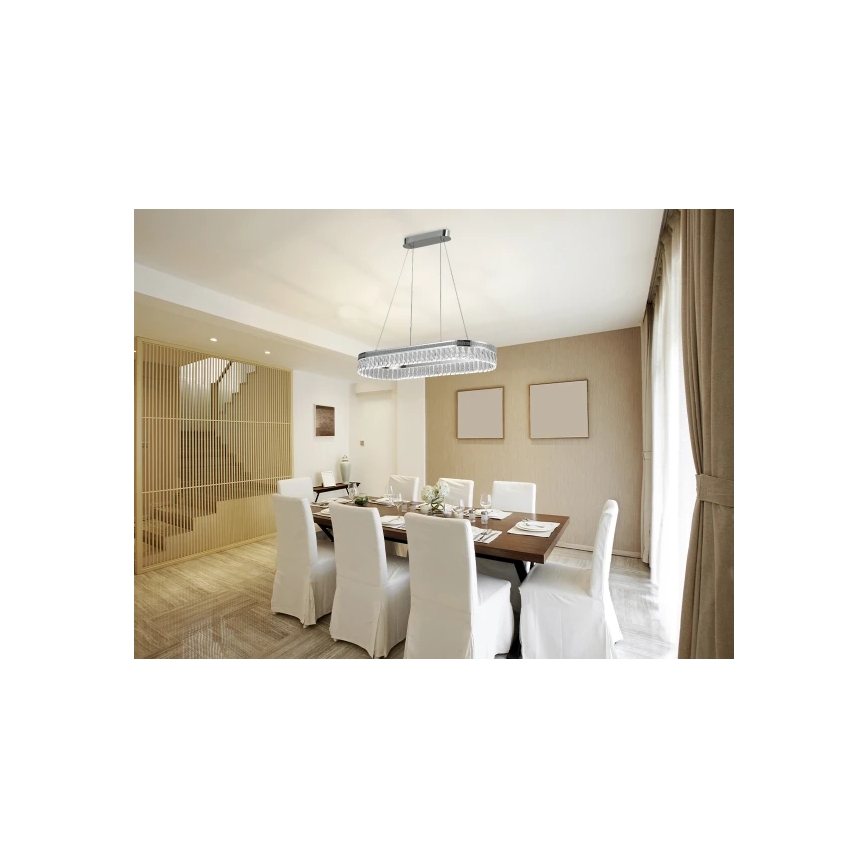 LED stmievateľný krištáľový luster na lanku THALIA LED/50W/230V 3000-6000K + diaľkové ovládanie