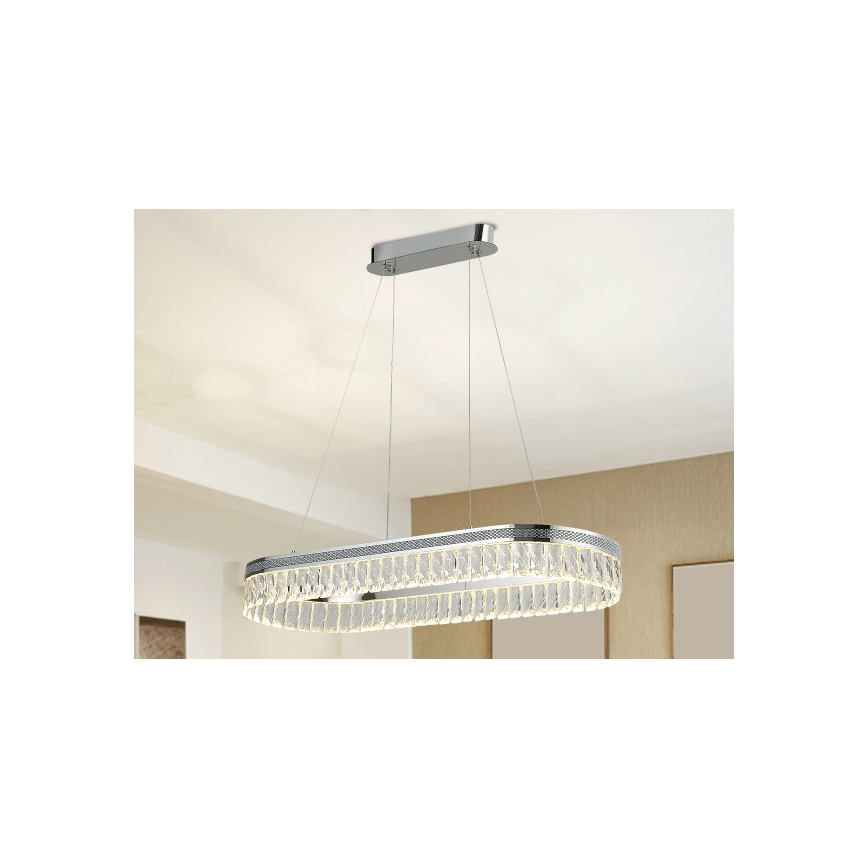 LED stmievateľný krištáľový luster na lanku THALIA LED/50W/230V 3000-6000K + diaľkové ovládanie