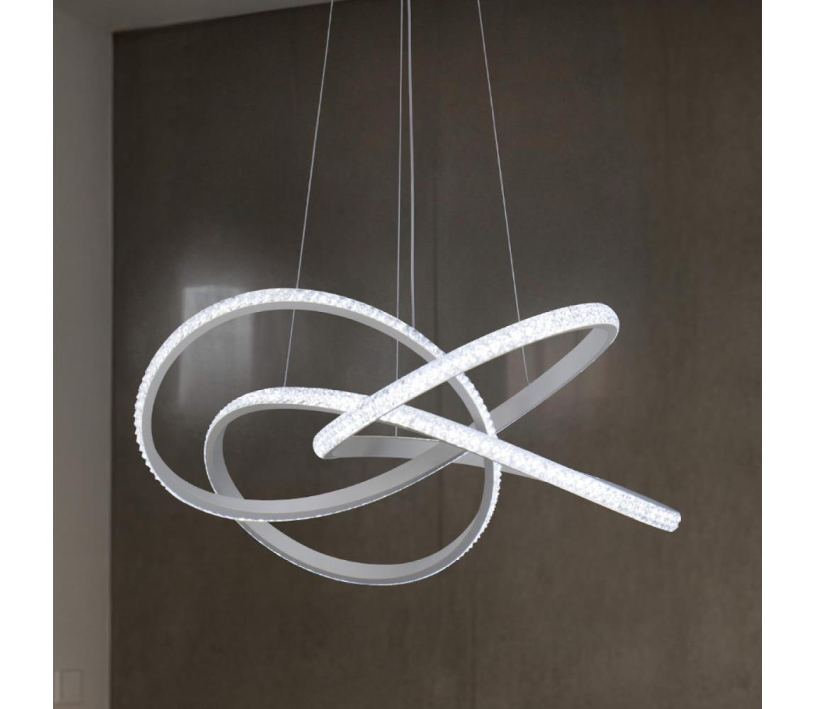 Stmievateľný LED luster na lane, 95 W, 230 V, 3000–6500 K, Ø 57 cm + diaľkový ovládač TA2309/W