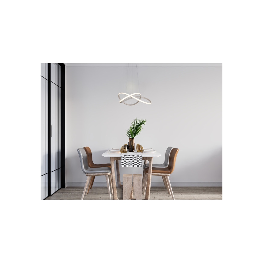 LED stmievateľný luster na lanku LED/85W/230V 3000-6500K priemer 60 cm + diaľkové ovládanie