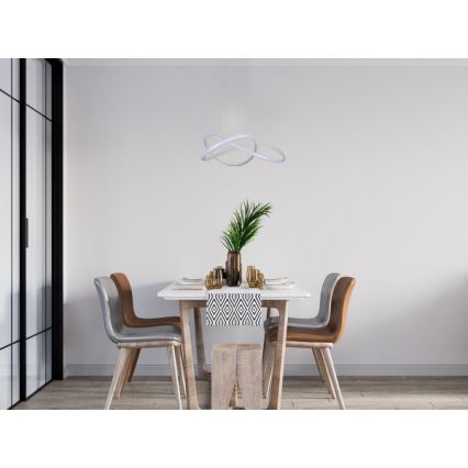 LED stmievateľný luster na lanku LED/85W/230V 3000-6500K priemer 60 cm + diaľkové ovládanie