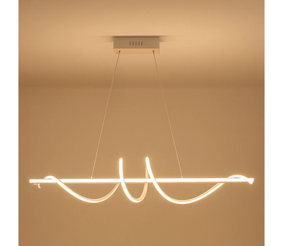 Stmievateľný LED luster na lanku LED/50W/230V 3000-6500K 100 cm + diaľkové ovládanie TA2316/W