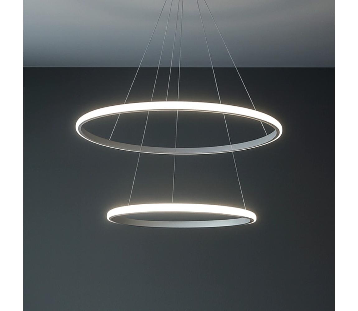 Stmievateľný LED luster na lanku LED/55W/230V 3000-6500K pr. 60 cm + diaľkové ovládanie TB2301/W