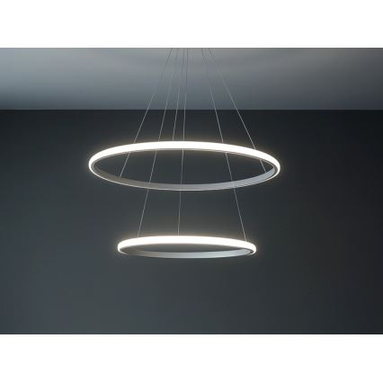 LED Stmievateľný luster na lanku LED/55W/230V 3000-6500K pr. 60 cm + diaľkové ovládanie